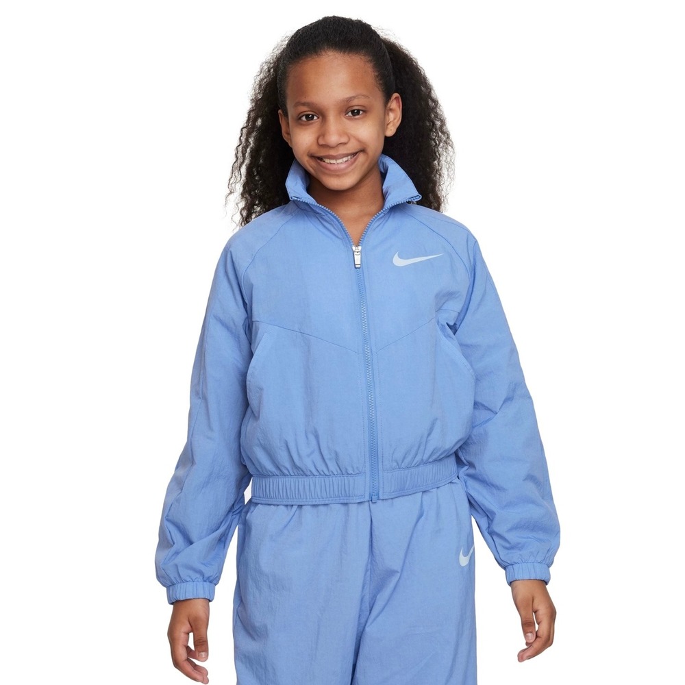 Nike‎ Sportswear Girls Woven Tracj Jacket - Blue - Size L